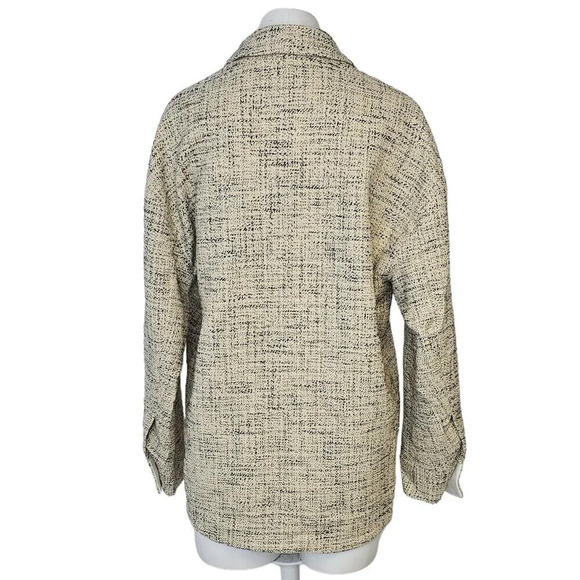 Aritzia Black and Cream Tweed Utility Jacket - Picture 7 of 9